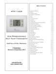 ClimateMaster ATA11U03 Installation manual