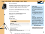 Anchor MegaVox Pro Operating instructions