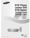 Samsung DVD F1080 User manual