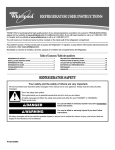 REFRIGERATOR USER INSTRUCTIONS