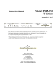 Cross Technologies 1582-650 Instruction manual