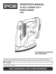 Ryobi P400 Operator`s manual