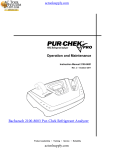 Bacharach PUR-CHEK Instruction manual