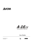 Aviom A-16II User guide