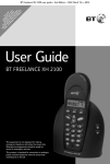 BT FREELANCE XH 2100 User guide