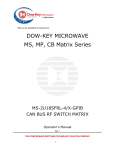 Dow-Key Microwave MS-1U18S-6-ENET Operator`s manual