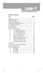 UNI-T UT50E Specifications