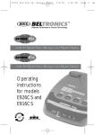 Beltronics Express 926 Operating instructions