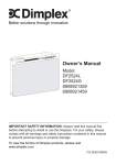 Dimplex 6908921359 Owner`s manual