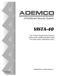 ADEMCO Ademco VISTA-40 User`s manual