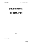 Siemens S6 GSM Service manual