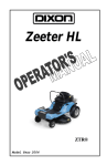 Dixon ZEETER HL 36 Operator`s manual