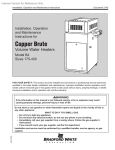 Bradford White B4 Operating instructions