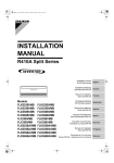 Daikin FLX35BVMB Installation manual