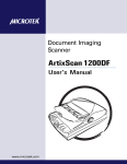 Microtek ArtixScan1200DF User`s manual
