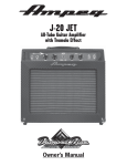 Ampeg J-20 JET Owner`s manual