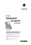 Casio E-115 - Cassiopeia Color Pocket PC Hardware manual