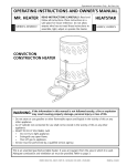 Mr. Heater MH80CV Operating instructions