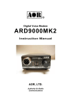 AOR ARD-25 Instruction manual