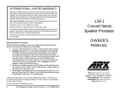 ARX High-Performance Loudspeakers Owner`s manual