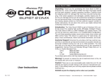 American DJ Color Burst 8 DMX Operating instructions