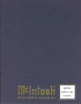 McIntosh MCD 7005 Operating instructions