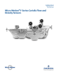Emerson Micro Motion F-Series Sensor Installation manual