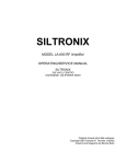 SILTRONIX LA-600 Service manual