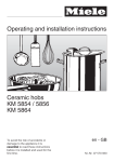 Operating and installation instructions Ceramic hobs KM