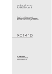 Clarion XC1410 Installation manual