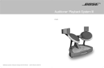 Bose Auditioner Playback System III User guide