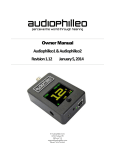 Audiophilleo Audiophilleo2 Specifications