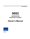 Cobalt Digital Inc 9002 Owner`s manual