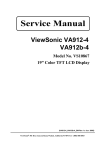 ViewSonic VA912b-1 Service manual