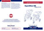 Baby Trend Expedition Instruction manual