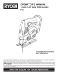 Ryobi P521 Operator`s manual