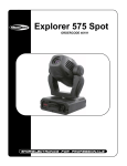 SHOWTEC Explorer 575 Spot Product guide