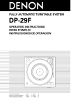 Denon DP-29F Operating instructions