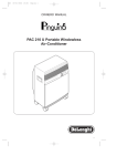 DeLonghi PAC 360 Specifications