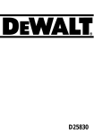 DeWalt D25830 Technical data
