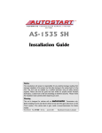 Autostart AS-1535 SH Installation guide