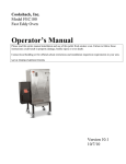 Cookshack Fast Eddy's Oven FEC500 Operator`s manual