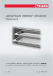 Miele 09 580 070 Operating instructions