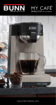 Bunn My Cafe Coffemaker Specifications