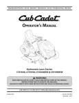 Cub Cadet LTX 1046 KW Operator`s manual