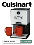 Cuisinart DCC 2000 - Coffee-on-Demand Programmable Coffeemaker Specifications