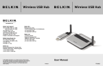 Belkin F5U302 - Wireless USB Hub User manual