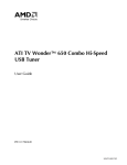 AMD TV Wonder 650 User guide