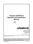 Wheelock SAFEPATH RSAPE-R Installation manual