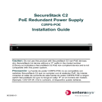 Enterasys SecureStack C2 C2RPS-POE Installation guide
